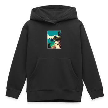 Ko Tao Thaïlande Affiche de voyage thaïlandaise Souvenir WPA - Sweat Premium à capuche enfant bio - noir - Devant - AI Model Kid Male (0cm)
