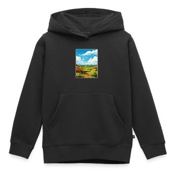 Theodore Roosevelt Nationalpark Reiseposter WPA - Kinder Premium Organic Hoodie - Schwarz - Vorne - AI Model Kid Male (0cm)