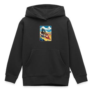 Theodore Roosevelt Nationalpark Reiseposter WPA - Kinder Premium Organic Hoodie - Schwarz - Vorne - AI Model Kid Male (0cm)