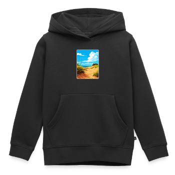 Indiana Dunes Nationalpark Reiseplakat Souvenir - Kinder Premium Organic Hoodie - Schwarz - Vorne - AI Model Kid Male (0cm)