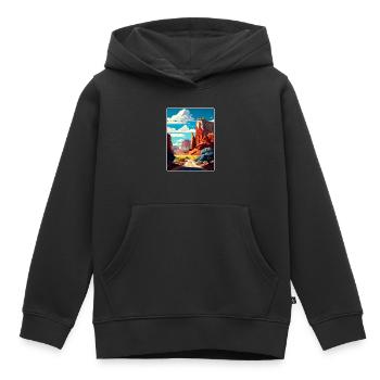 Capitol Reef Nationalpark Reiseposter Souvenir - Kinder Premium Organic Hoodie - Schwarz - Vorne - AI Model Kid Male (0cm)