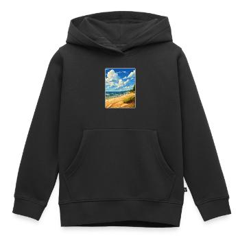 Indiana Dunes Nationalpark Reiseplakat Souvenir - Kinder Premium Organic Hoodie - Schwarz - Vorne - AI Model Kid Male (0cm)