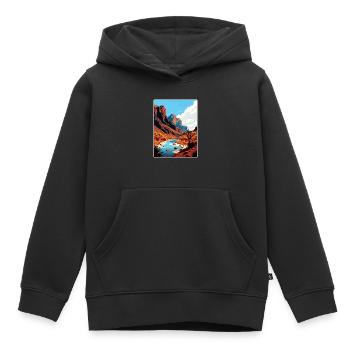 Big Bend Nationalpark Reiseposter Souvenir WPA - Kinder Premium Organic Hoodie - Schwarz - Vorne - AI Model Kid Male (0cm)