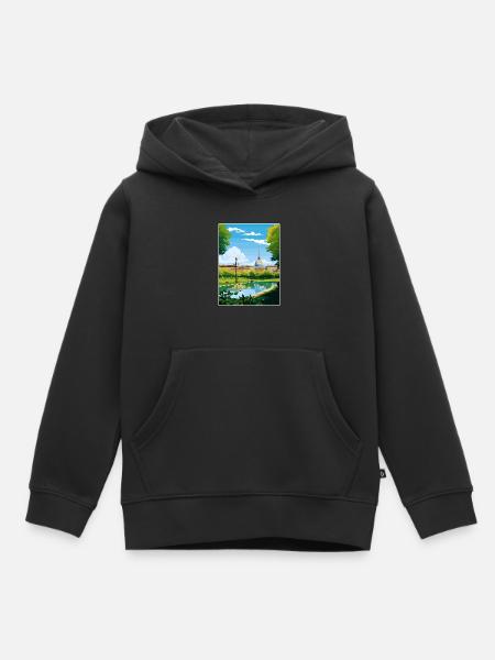 Torino Italia Poster di viaggio Souvenir Cartolina Vernice - Felpa Premium con cappuccio bambino bio - nero