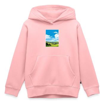 Crantock Cornwall England Reiseposter Souvenir - Kinder Premium Organic Hoodie - Rosa - Vorne - AI Model Kid Female (0cm)