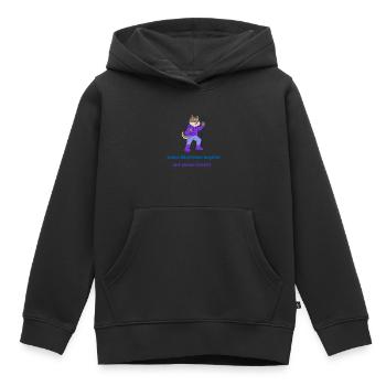 Jedes Abenteuer beginnt mit einem Schritt - Kinder Premium Organic Hoodie - Schwarz - Vorne - AI Model Kid Male (0cm)