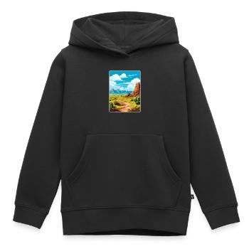 Big Bend Nationalpark Reiseposter Souvenir WPA - Kinder Premium Organic Hoodie - Schwarz - Vorne - AI Model Kid Male (0cm)