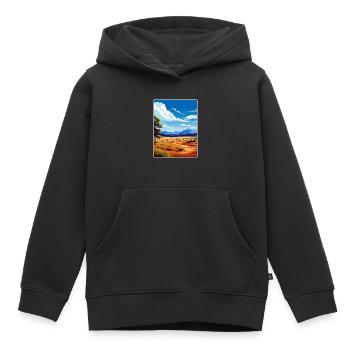 Affiche de voyage du parc national du Grand Bassin - Sweat Premium à capuche enfant bio - noir - Devant - AI Model Kid Male (0cm)