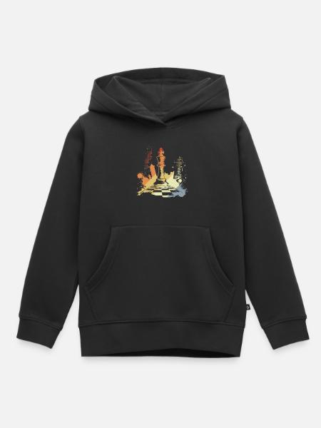 Schachfigur - Kinder Premium Organic Hoodie - Schwarz