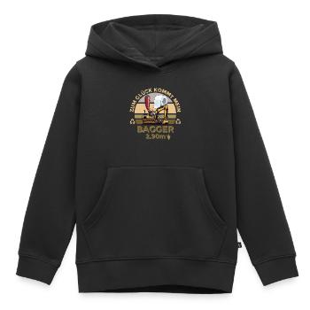 Ma pelle - Sweat Premium à capuche enfant bio - noir - Devant - AI Model Kid Male (0cm)