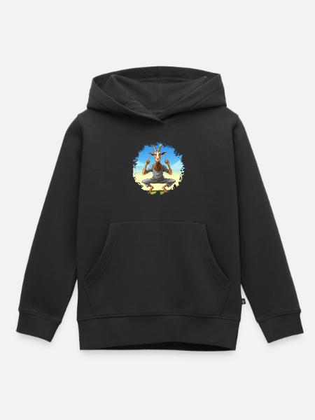 Yogi Steinbock - Kinder Premium Organic Hoodie - Schwarz