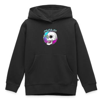 Mort de rire - Sweat Premium à capuche enfant bio - noir - Devant - AI Model Kid Male (0cm)
