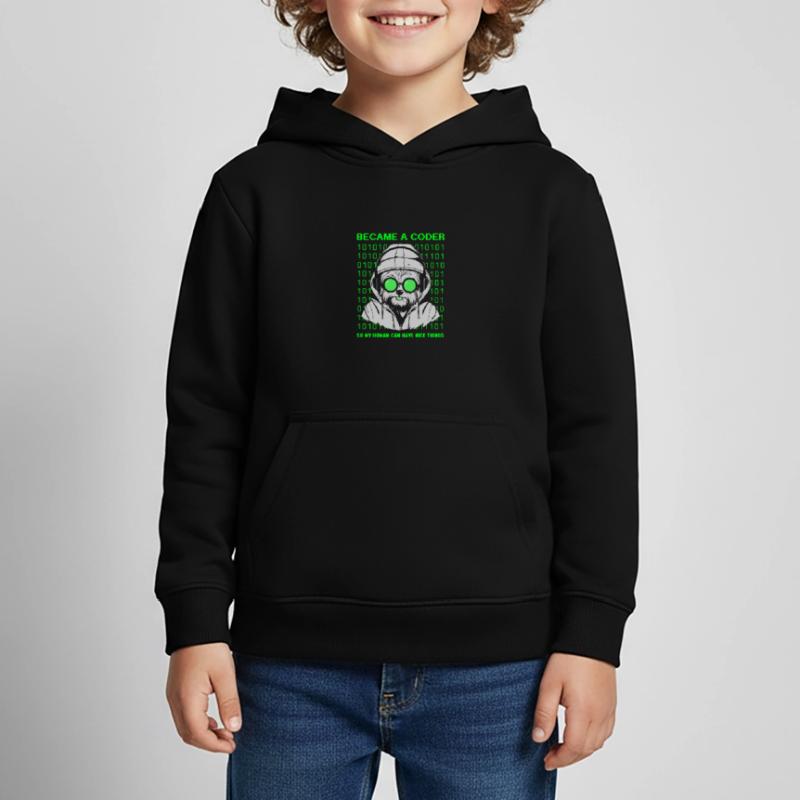 Became a Coder – Cyber Dog Binary Kinder Premium Organic Hoodie