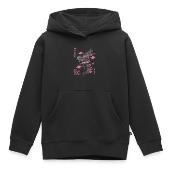 Courage – Phoenix Wiedergeburt Design - Kinder Premium Organic Hoodie - Schwarz - Vorne - AI Model Kid Male (0cm)