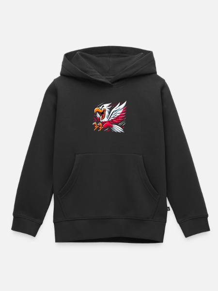 Polska Polen Adler Flagge Cartoon Geschenk - Hoodie Premium barn ekologisk - svart
