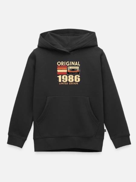 Syntymäpäivä 1986 - Legendaarinen vuodesta 1986 Lahja 1986 - Lasten Premium huppari luomu - musta