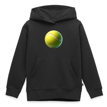 Tennis Tennisball - Kinder Premium Organic Hoodie - Schwarz - Vorne - AI Model Kid Male (0cm)