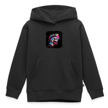 Punk Zombie Mohawk - Kinder Premium Organic Hoodie - Schwarz - Vorne - AI Model Kid Male (0cm)
