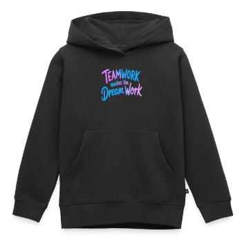 Teamwork makes the dream work - Kinder Premium Organic Hoodie - Schwarz - Vorne - AI Model Kid Male (0cm)