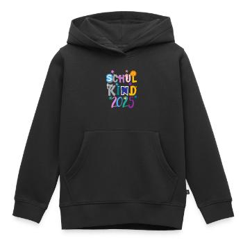 Schulkind 2025 Einschulung 2025 1. Klasse 25 - Kinder Premium Organic Hoodie - Schwarz - Vorne - AI Model Kid Male (0cm)