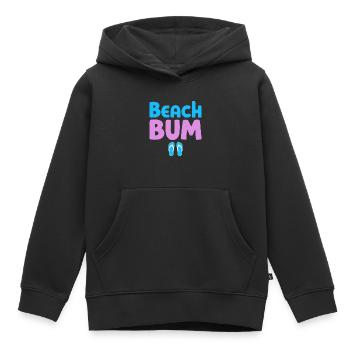 Beach Bum Vintage Style Design - Kinder Premium Organic Hoodie - Schwarz - Vorne - AI Model Kid Male (0cm)