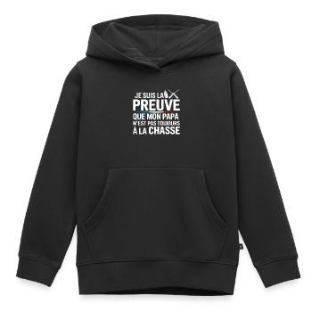 Lustiges Babyzitat - Kinder Premium Organic Hoodie - Schwarz - Vorne - AI Model Kid Male (0cm)
