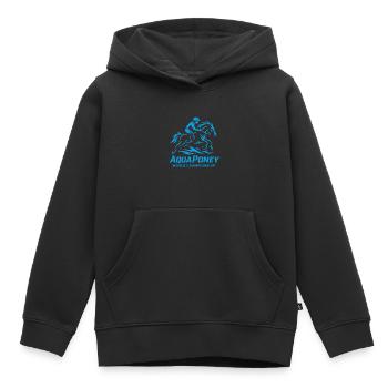 Championnat du monde d'AquaPoney - Sweat Premium à capuche enfant bio - noir - Devant - AI Model Kid Male (0cm)