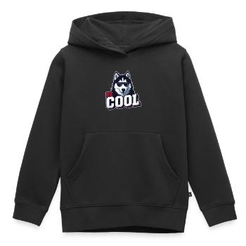 Be Cool - Husky de Sibérie - Sweat Premium à capuche enfant bio - noir - Devant - AI Model Kid Male (0cm)