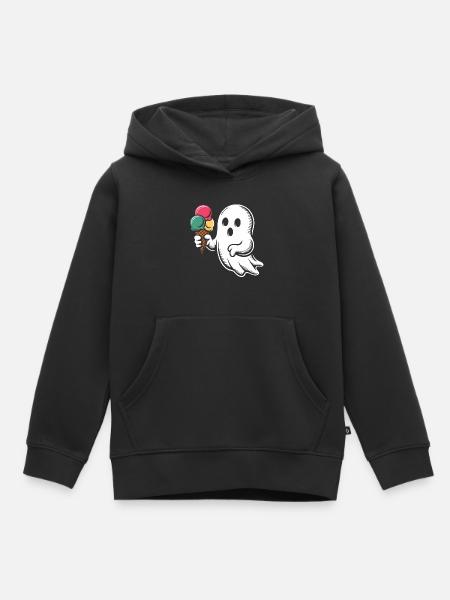 Geist mit Eiscreme - Kids Premium Organic Hoodie - black