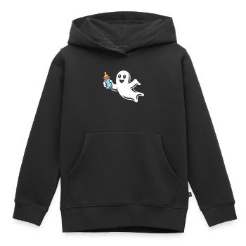 Cuddly Ghost Baby Cartoon - Kids Premium Organic Hoodie - black - Front - AI Model Kid Male (0cm)