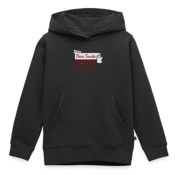 Cher Père Noël, j’ai vraiment essayé l’humour de Noël drôle - Sweat Premium à capuche enfant bio - noir - Devant - AI Model Kid Male (0cm)