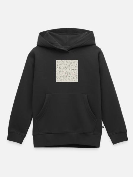 Nouveau langage abstrait - Sweat Premium à capuche enfant bio - noir