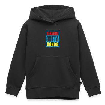 Directement sorti du Congo - Sweat Premium à capuche enfant bio - noir - Devant - AI Model Kid Male (0cm)