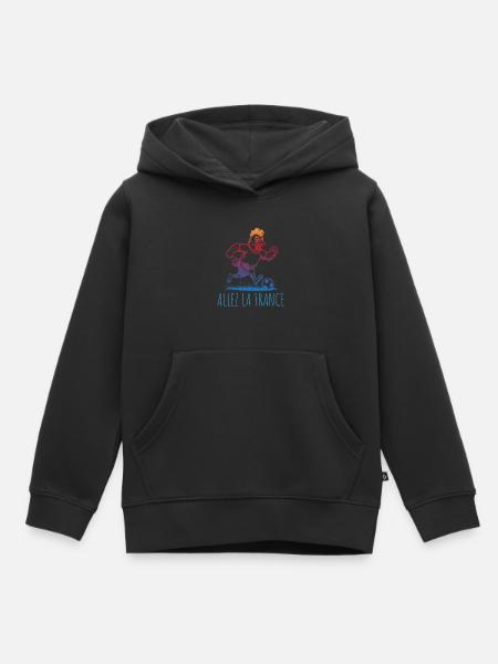 Allez la France Fussball Hahn - Kinder Premium Organic Hoodie - Schwarz