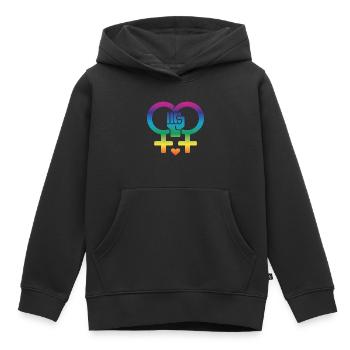 Frauenrechte Frauenpower - Kinder Premium Organic Hoodie - Schwarz - Vorne - AI Model Kid Male (0cm)