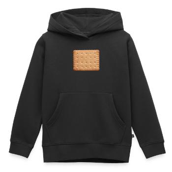 Sablé - Sweat Premium à capuche enfant bio - noir - Devant - AI Model Kid Male (0cm)