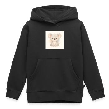 Kindermotiv_Koala - Kinder Premium Organic Hoodie - Schwarz - Vorne - AI Model Kid Male (0cm)