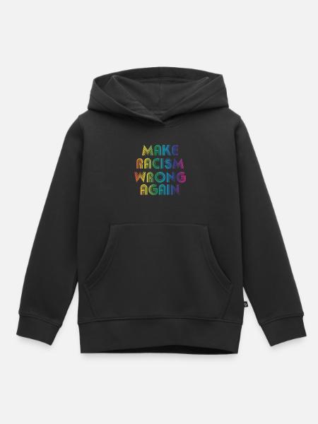 Make Racism Wrong Again - Kinder Premium Organic Hoodie - Schwarz