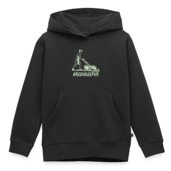 GREENKEEPER Leidenschaft Rasenpflege Garten - Kinder Premium Organic Hoodie - Schwarz - Vorne - AI Model Kid Male (0cm)