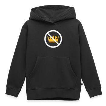 Keine Könige! (Protestschild / NEG 2C) - Kinder Premium Organic Hoodie - Schwarz - Vorne - AI Model Kid Male (0cm)
