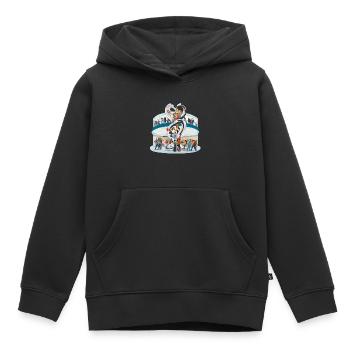 Herzensgemeinschaft Skulptur - Kinder Premium Organic Hoodie - Schwarz - Vorne - AI Model Kid Male (0cm)