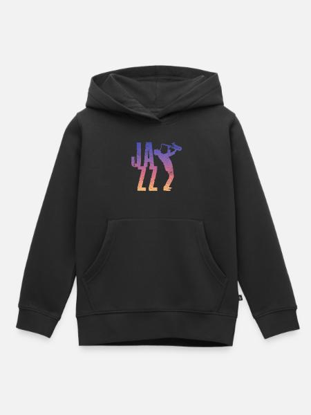 Jazz Retro - Kinder Premium Organic Hoodie - Schwarz
