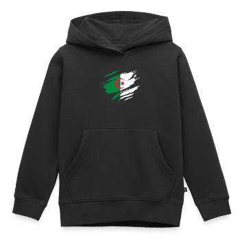 Algerische Flagge Algeriens - Kinder Premium Organic Hoodie - Schwarz - Vorne - AI Model Kid Male (0cm)