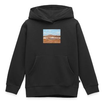 Parcelles de sel du désert - Sweat Premium à capuche enfant bio - noir - Devant - AI Model Kid Male (0cm)