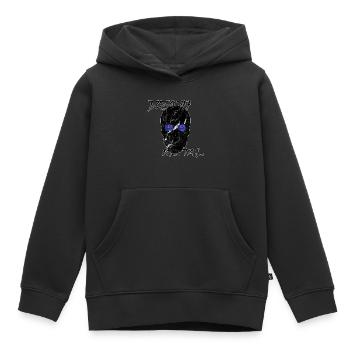 Galaxie Death Metal Totenkopf  - Kinder Premium Organic Hoodie - Schwarz - Vorne - AI Model Kid Male (0cm)