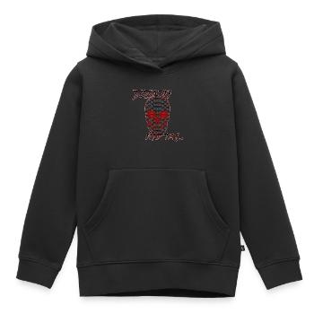 Death Metal rotes Schädel Design - Kinder Premium Organic Hoodie - Schwarz - Vorne - AI Model Kid Male (0cm)