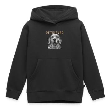 Retriever Dog Vintage - Kids Premium Organic Hoodie - black - Front - AI Model Kid Male (0cm)