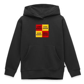 Siebenbürgen Quadrat Muster - Kinder Premium Organic Hoodie - Schwarz - Vorne - AI Model Kid Male (0cm)