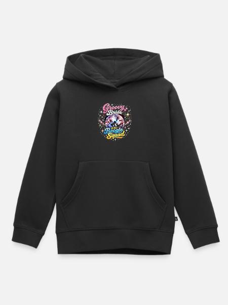 Groovy Bride & Boogie Squad JGA Diskokugel - Kinder Premium Organic Hoodie - Schwarz