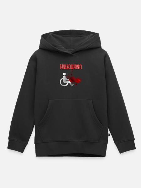 Halloween Blut Rollstuhl - Kinder Premium Organic Hoodie - Schwarz